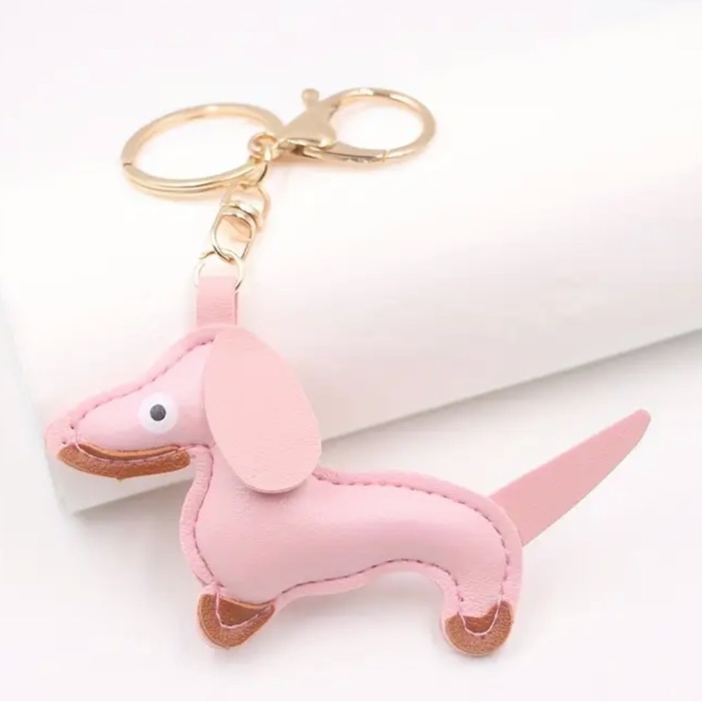 NEW Dachshund Leather Keychain - Picture 2 of 4